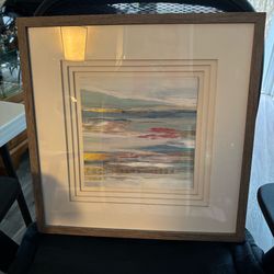 Art deco beach scene. Good cond