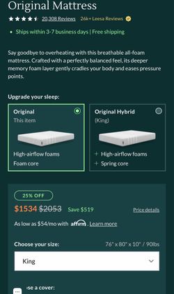 Leesa King Mattress