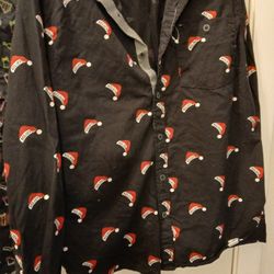 Boys Free Planet Cotton Button Down Christmas Shirts With Breast Pocket. $10 Each. Size 14/16