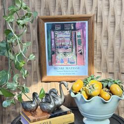 Henri Matisse Print The Open Window Museum Of Modern Art MOMA New York Vintage Oak Frame 11x14 Boho 