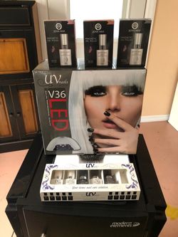 New V36led up nails with nail polish
