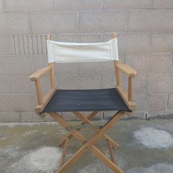 Casual Home 34" Directors Chair Natural Fram With Black Canvas