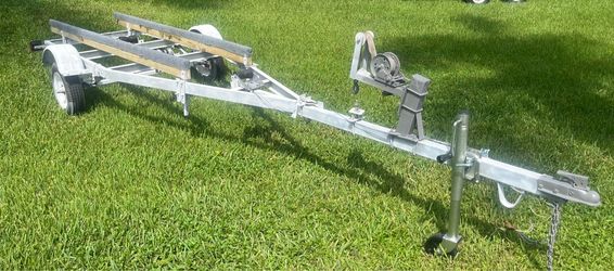 Galvanized trailer for up to 18’ boat. New Jack, new adjustable bunks, new lights, new carpet, new wires. Ready to load…
