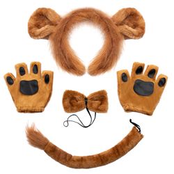 Bear Kids Costume Set Brown / Disfraz de Oso Cafe Niños Halloween StoryBook