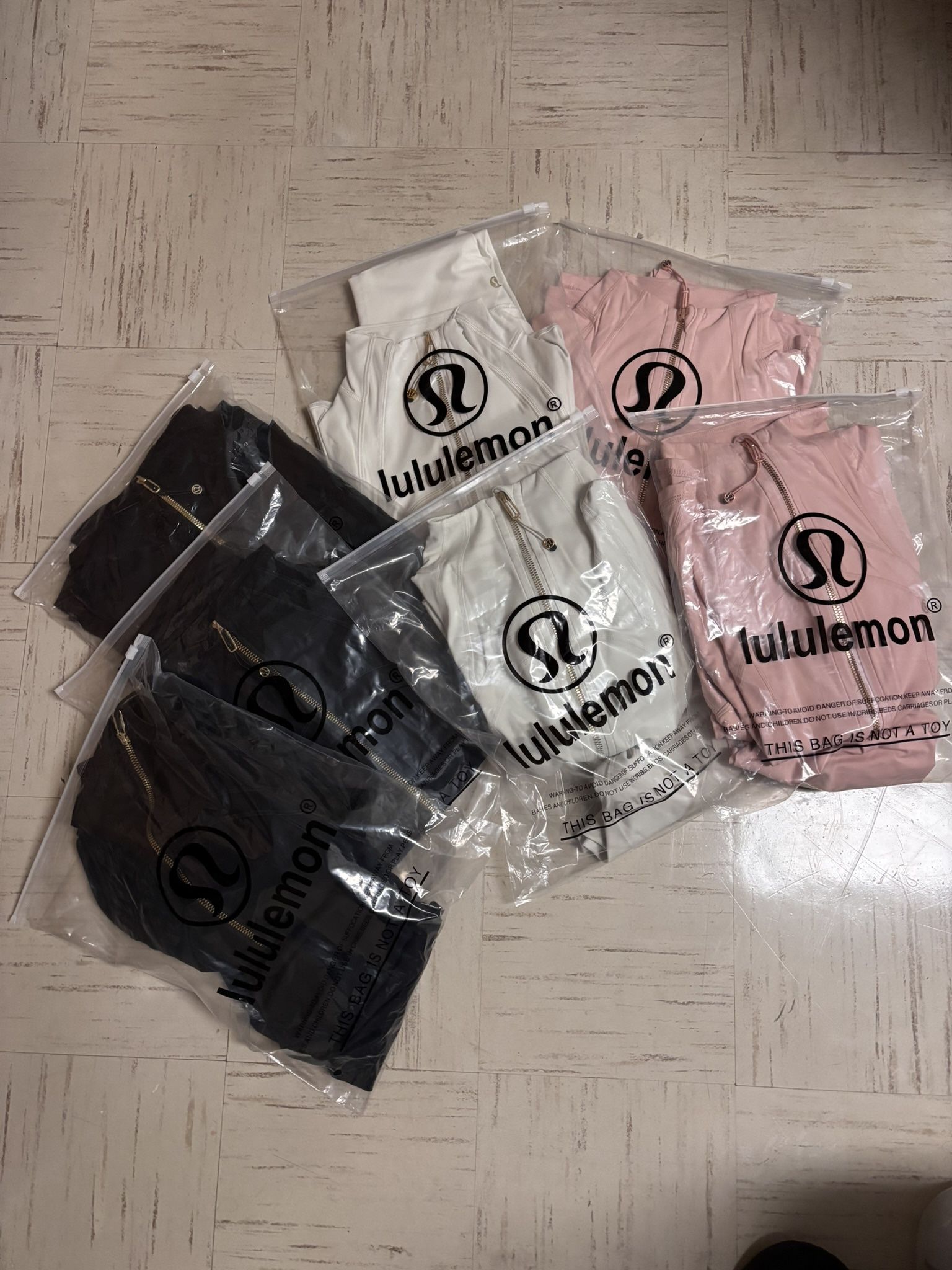 Lululemon Gold Zippers Define Jacket Sets 