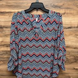 Women’s Blouse With Chevron Style Designs 