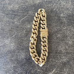 Heavy Solid Gold PLATED 316 Stainless Steel 11mm Miami Cuban Link Bracelet
