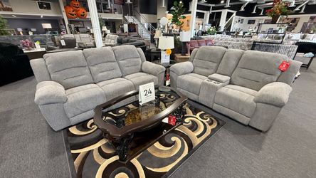 2 PC REC SOFA AND LOVESEAT