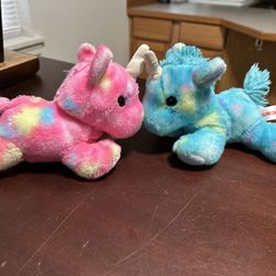 Aurora Blueberry Ripple & Jelly Roll Unicorn Stuffed Animals