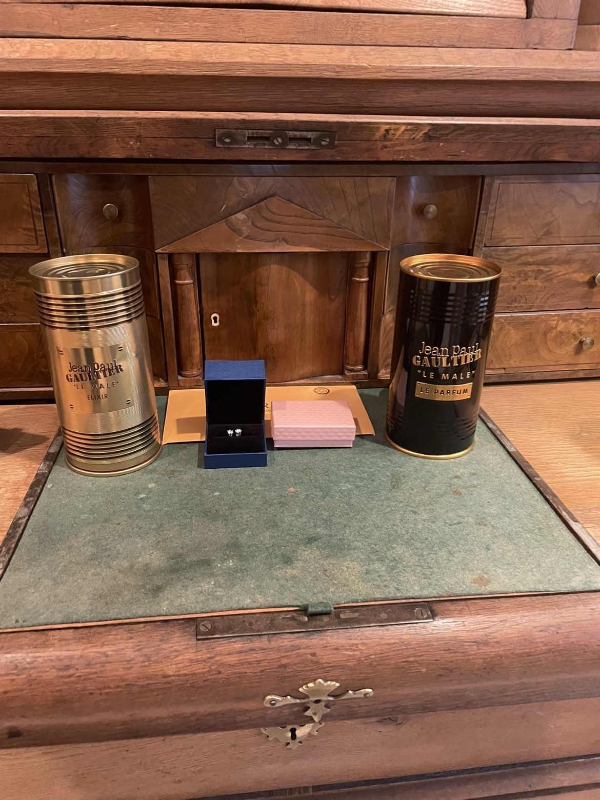 Clear Moissanite Earrings Green Moissanite Necklace And Two John Paul’s