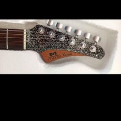 Virgo MUSI Sparkly Black Electric Guitar 