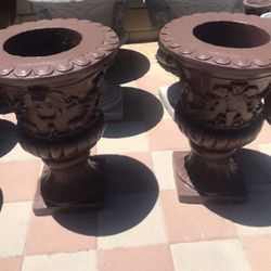 New Flower Pots Made Out Of Cement Perfect Gift 
