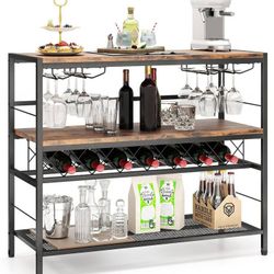  4-Tier Wine Rack Table 