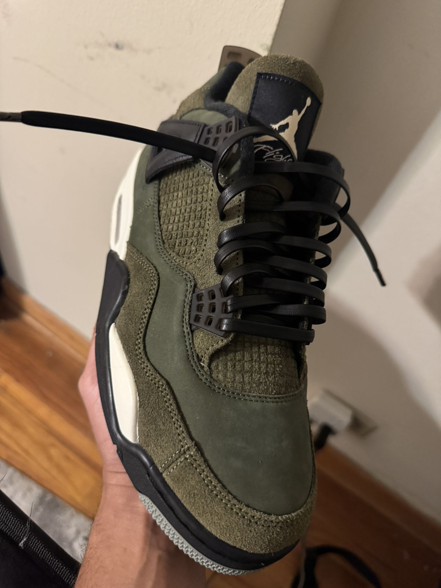Mens Air Jordan Retro 4 SE Craft Olive (Tried On) Size 10.5