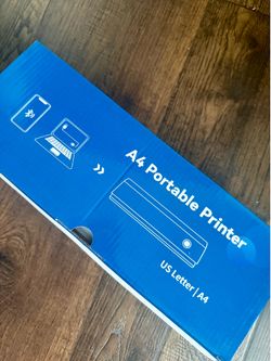 Portable Printer Wireless for Travel, N80 Wireless Thermal Printer Bluetooth Inkless Printer Support 8.5" X 11" US Letter & A4, Compatible with iOS, L