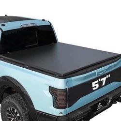 Truck Bed Tonneau Cover Compatible with Dodge Ram 1500 Classic(2009-2024) 5.7 ft Short Box w/o Rambox, Soft Roll Up Style, Not for 19-24 1500 New Body