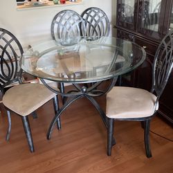 Heavy Dinner Table And Fourth Chairs