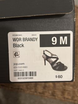 Black Strappy Heels - Size 9.5