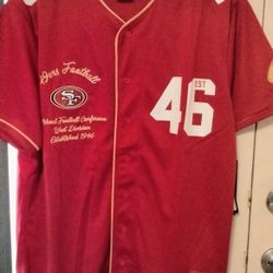 ❤️💛 Brand New NFL 49ers Red And Gold Baseball Jersey Size LG,XL $30 Each
