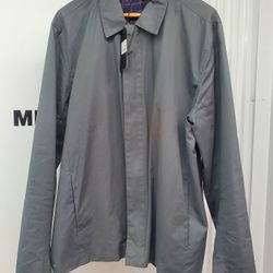 Men's size LARGE Five Four jacket Dark Gray NEW WITH TAGS Full-Zip