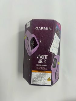 Garmin Vivofit Jr. 3 Kids Fitness Tracker Lilac Floral Activity Tracker Waterproof Wearable