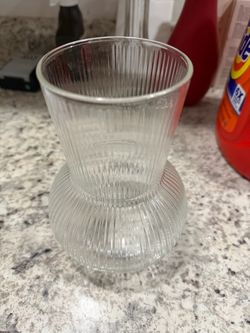 Ribbed Glass vase