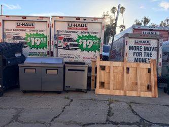 FREE: Broken Sandwich prep fridge, under counter freezer, wooden pallets.