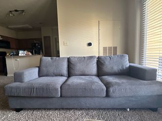 Gray 3-Seat Modern Sofa/Couch – Excellent Condition