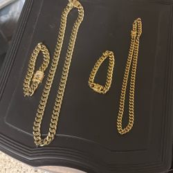 Cuban Links Stainless Steel Gold Played