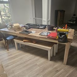 Dining Table With 2 Benches 