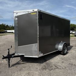 New 6x12SA Enclosed Trailer