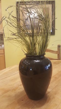 Decorative vase with artificial flowers