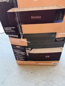 Bestway Premium Queen Air Mattress – 20” Tall – Built-In Pump