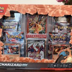 Pokemon Charizard ex Premium Collection Box And Pencil Cases