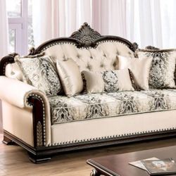 Traditional Style Living Room Furniture - Sofa & Loveseat