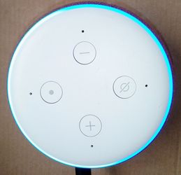 Amazon Alexa Echo Dot (3rd Gen) Smart Speaker/Smart Home Control Device Plum Colorway w/Original Amazon Power Cable