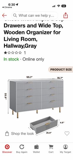 Brand new grey drawer storage - still in box