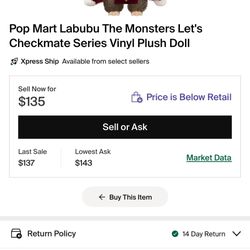THE MONSTERS Let's Checkmate Series-Vinyl Plush Doll