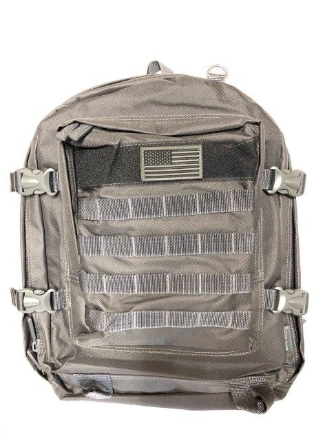 Brand NEW! Large Grey Tactical Backpack For Traveling/Outdoors/Work/Sports/Gym/Hiking/Biking/Camping/Fishing/Gifts