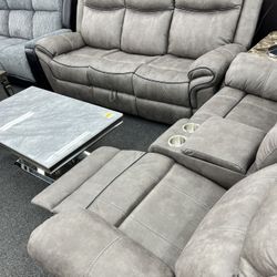 Quadruple Reclining Couch And Loveseat!