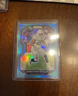 Jonathan Taylor rookie card light blue prizim