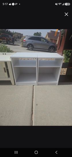 2 White Nightstands (gently used)