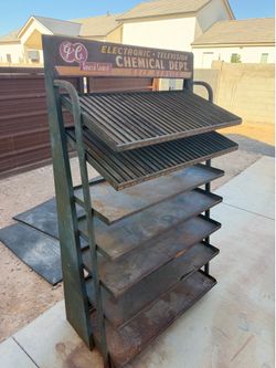 Vintage metal shelf