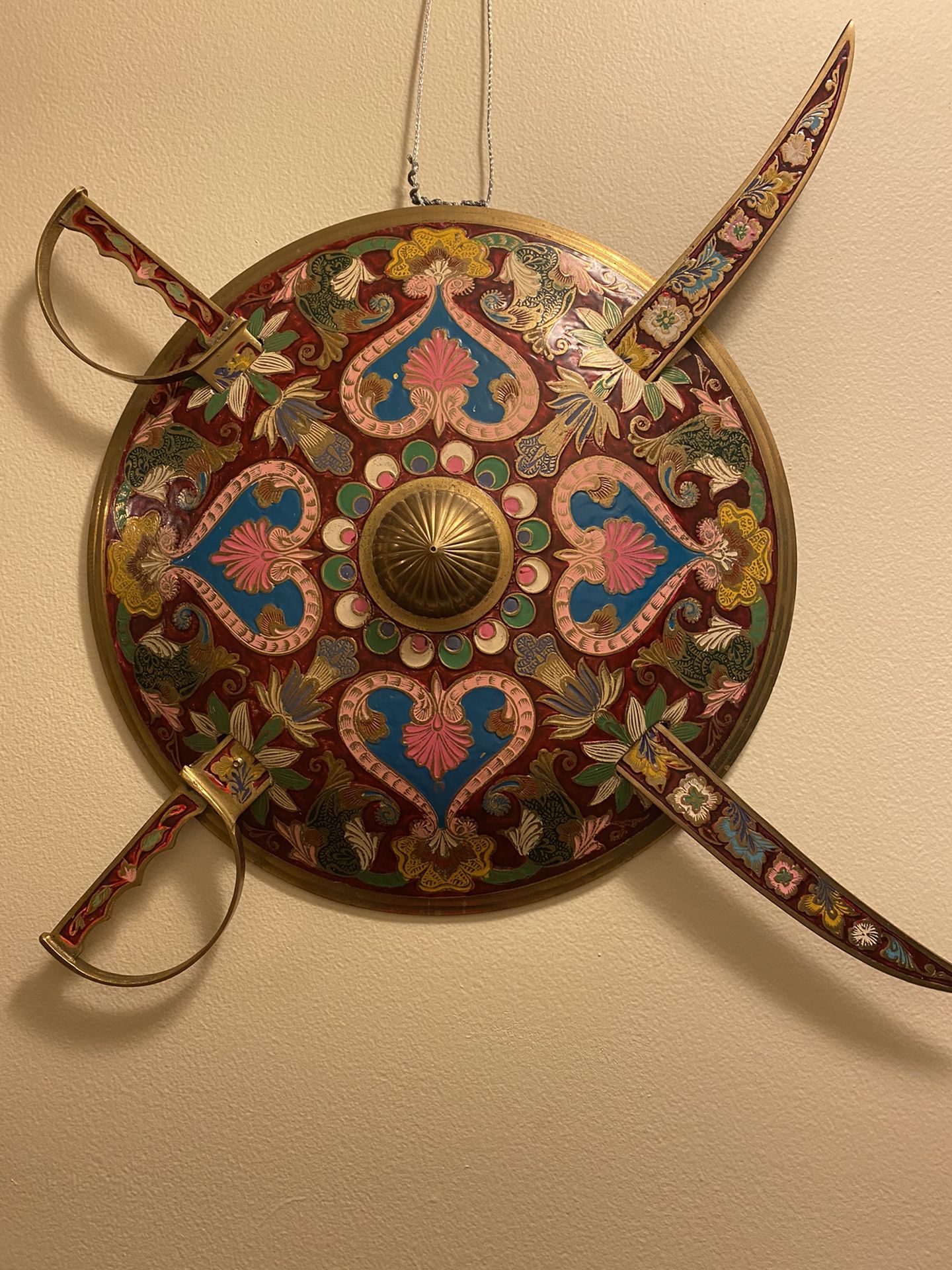Unique shield and swords decoration