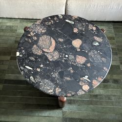 CB2 MCM Marble Coffee Table 