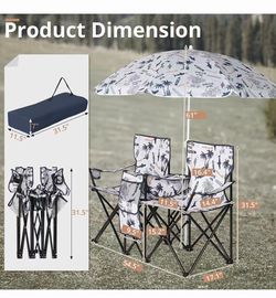 Outdoor Chairs And Umbrella Set