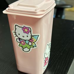 Mini Trash Can Hello Kitty Decorated 