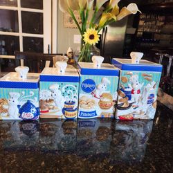 2000 Pillsbury Douhgboy Canister Collection  Set.. See Pictures For Details