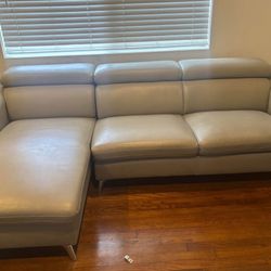 Sofa Sectional L Gris , Grey Leather . Price Including Delivery