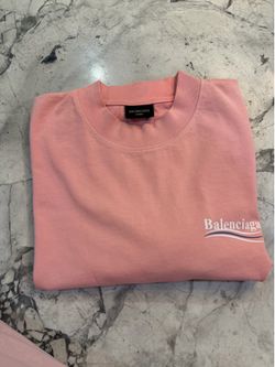 balenciaga political campaign t shirt pink